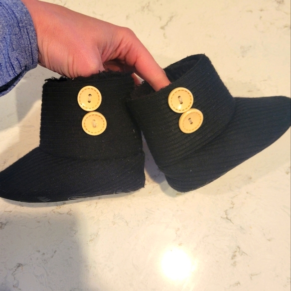 Baby Walker Toddler Black Snow Boots Size 9-18 Months - Picture 10 of 13